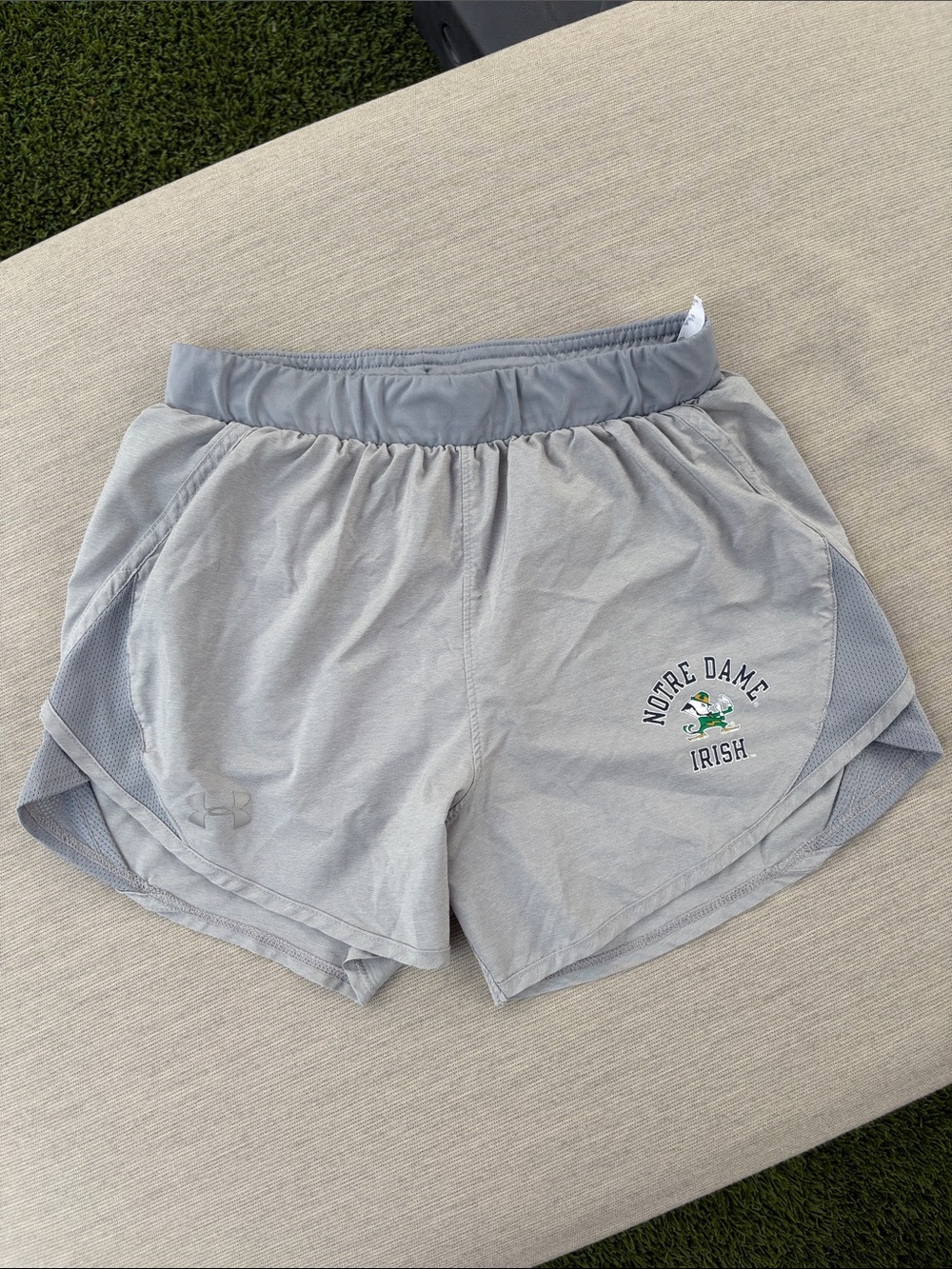 Notre Dame Under Armour running shorts